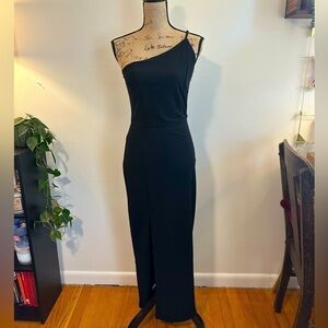 Pretty Garden Bodycon Dress Single Shoulder Size Medium